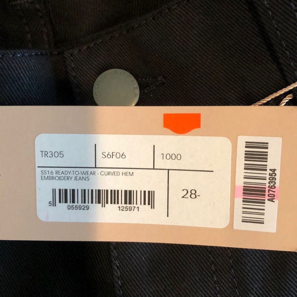 NWT Christopher Kane Embroidery Hem Jeans SZ 28 - Picture 15 of 16